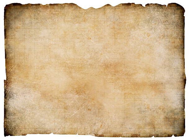 istock Old blank parchment treasure map isolated. Clipping path is included 501918922
