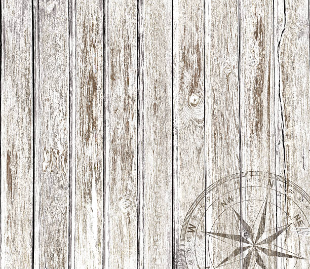 istock Vintage wood background with compass 501919300