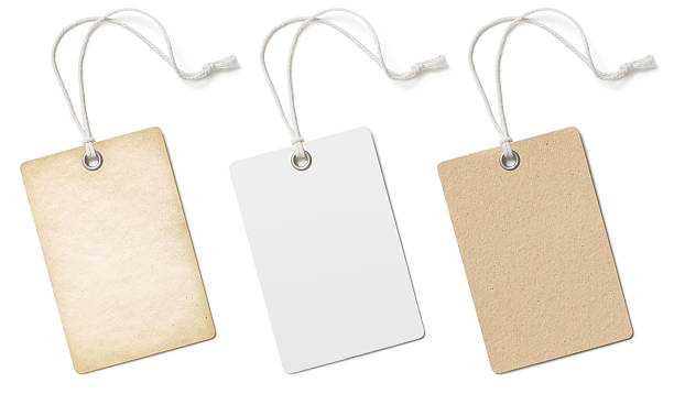 istock Blank cardboard price tags or labels set isolated 501933798