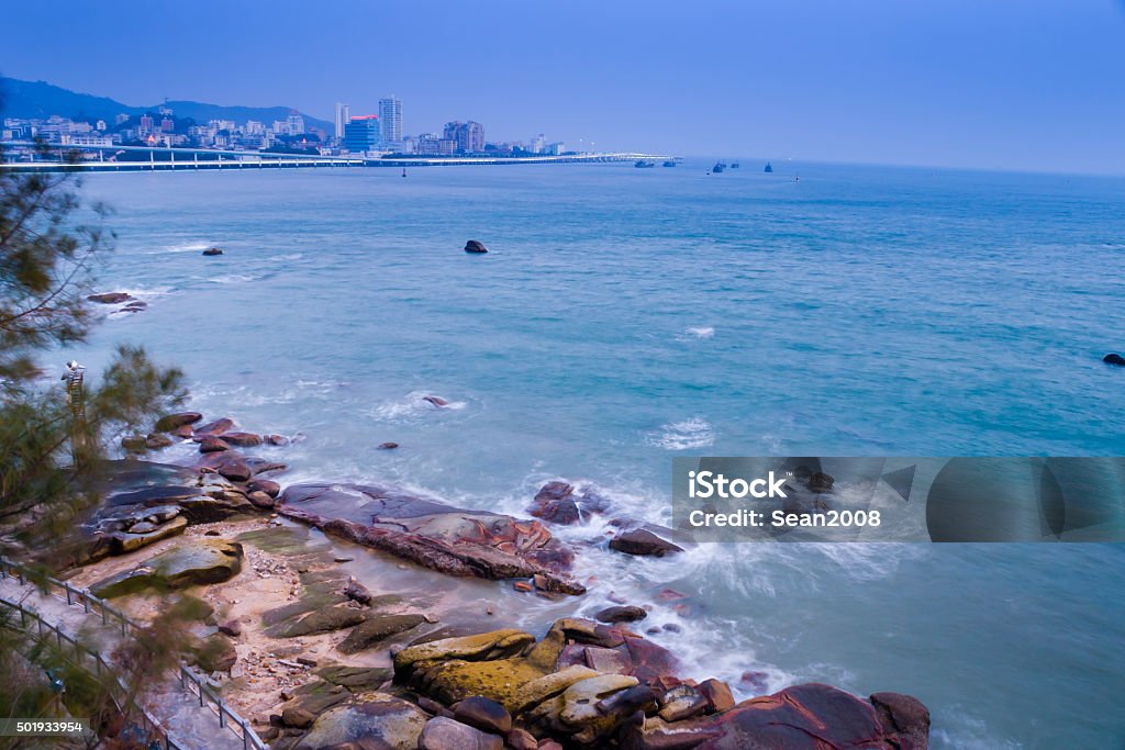 Gulangyu sea at dusk 2015 Stock Photo