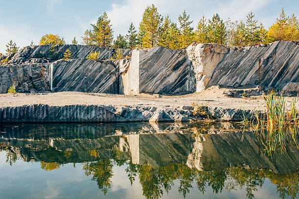 istock Mountain Park and lake, marble quarry 501937870