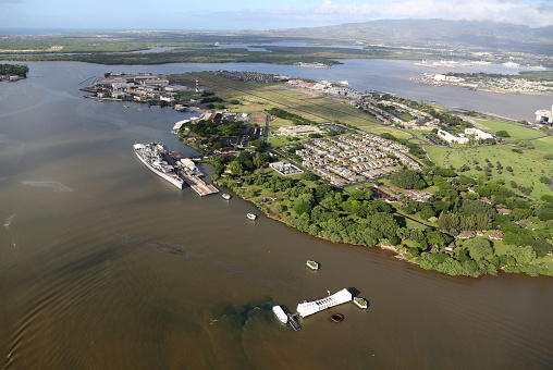 Aerial View of Pearl Harbor