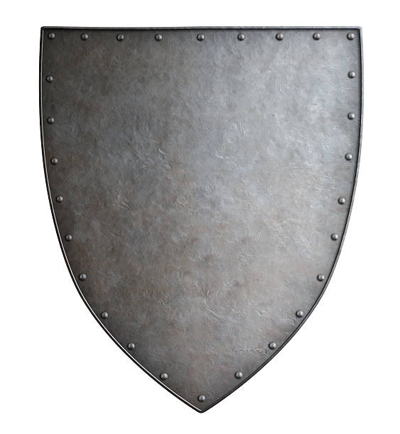 istock Simple medieval coat of arms metal shield isolated 501939452