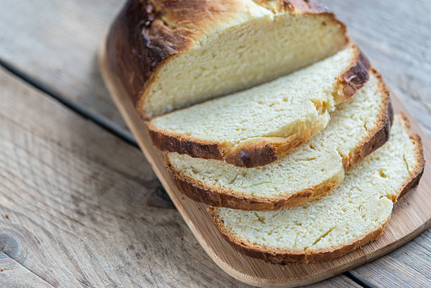 istock Brioche bread on the wooden board 501940602