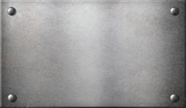 istock steel metal plate with rivets 501940844