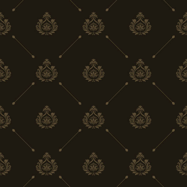 ilustrações de stock, clip art, desenhos animados e ícones de fundo de luxo king - wallpaper pattern old fashioned black renaissance