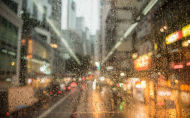 Out of focus Rain drop and bokeh
