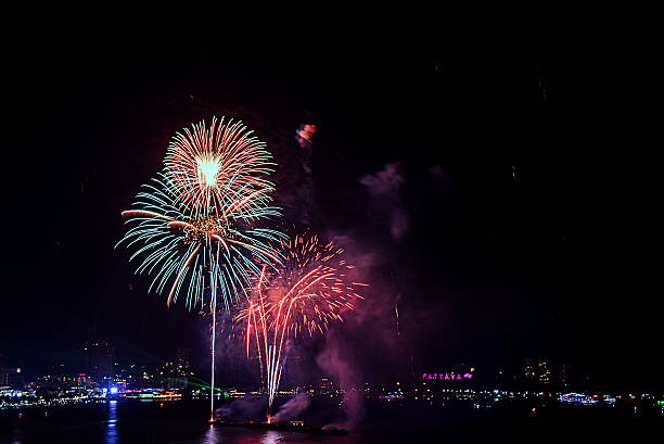 istock Fireworks celebration in the  city 501943854