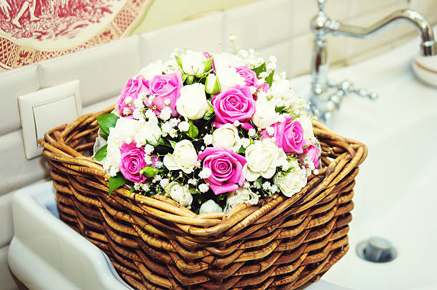 Nice color bride's bouquet in wedding day
