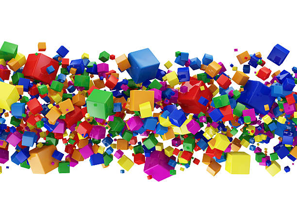 istock Abstract Illustration of Colorful Cubes isolated on white background 501944837