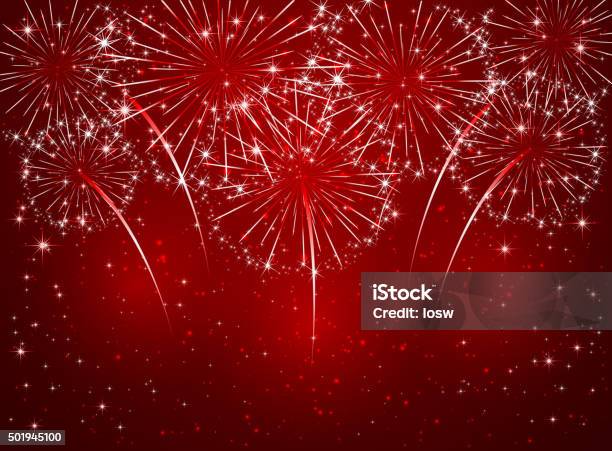 Red Firework Pattern Red Sparkle Firework Stock Illustration - Download Image Now - Red ...