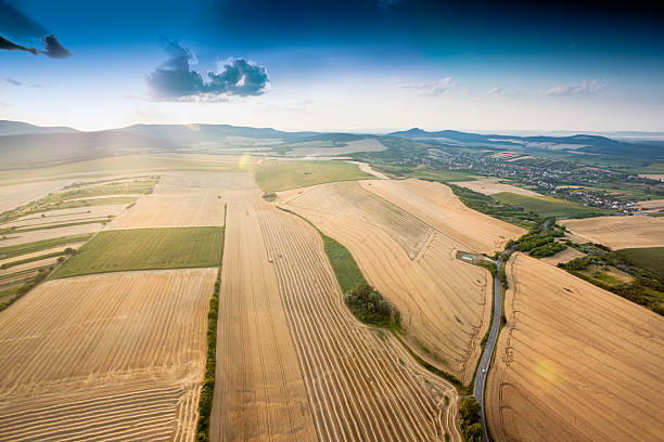 istock Aerial view of agricultural fields 501945642