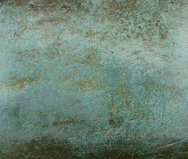 detail of a blue colored bronze  sculpture