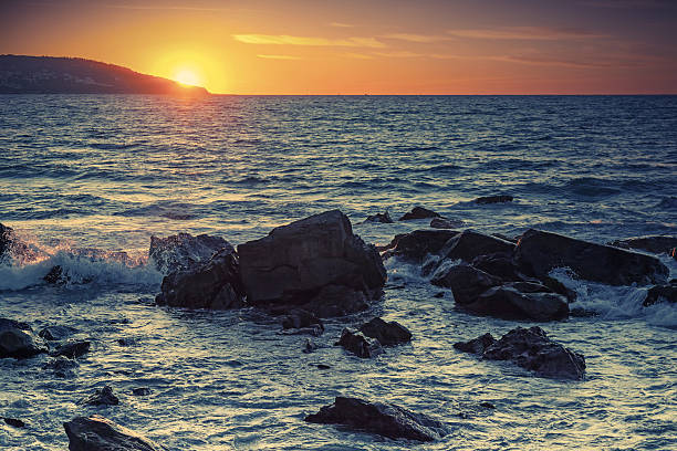 istock Sunset on the Atlantic ocean coast in Morocco, Tangier 501947057