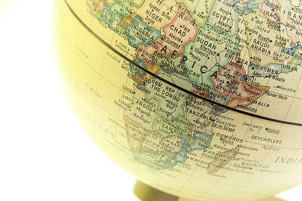 istock The globe close up, Africa past 501947143