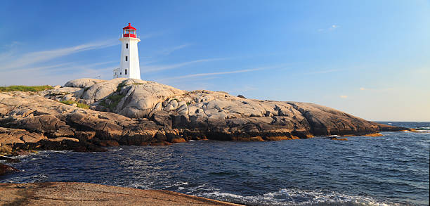 Peggy Cove Lighthouse, Nova Scotia, Canada stock photo