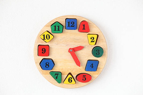 istock Colorful wooden and any shape clock 501950689