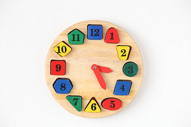 istock Colorful wooden and any shape clock 501950691