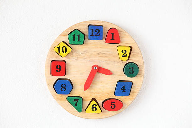 istock Colorful wooden and any shape clock 501950693