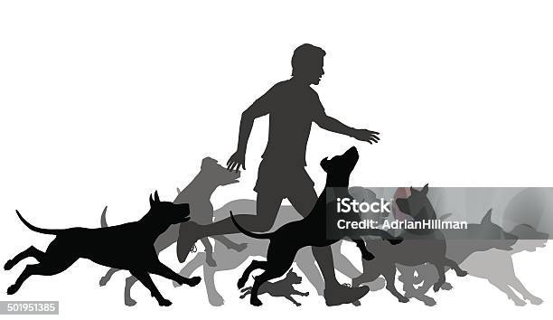 Vetores de Corrida Com Cães e mais imagens de Cão - Cão, Correr, Silhueta