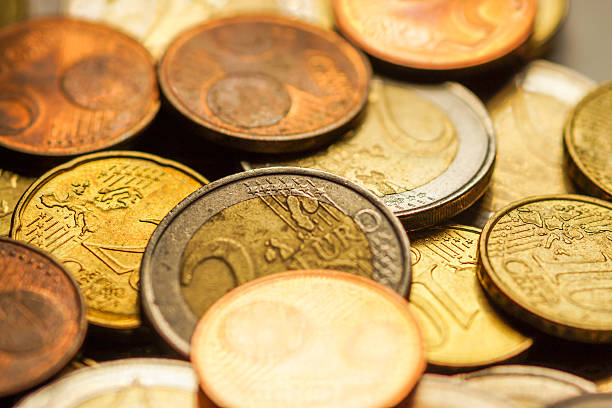 istock Euro coins money. Macro background. 501951439
