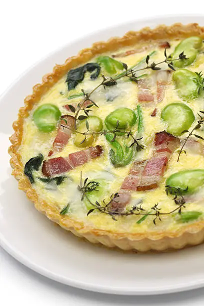 Photo of homemade quiche