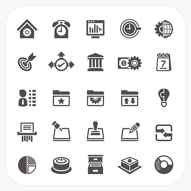 Business and office icons set Business and office icons set, EPS10, Don't use transparency. banking symbols stock illustrations