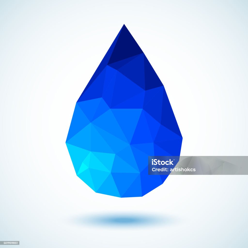 Blue Drop Vector Geometric Blue Drop Stock Illustration - Download Image Now - Three ...