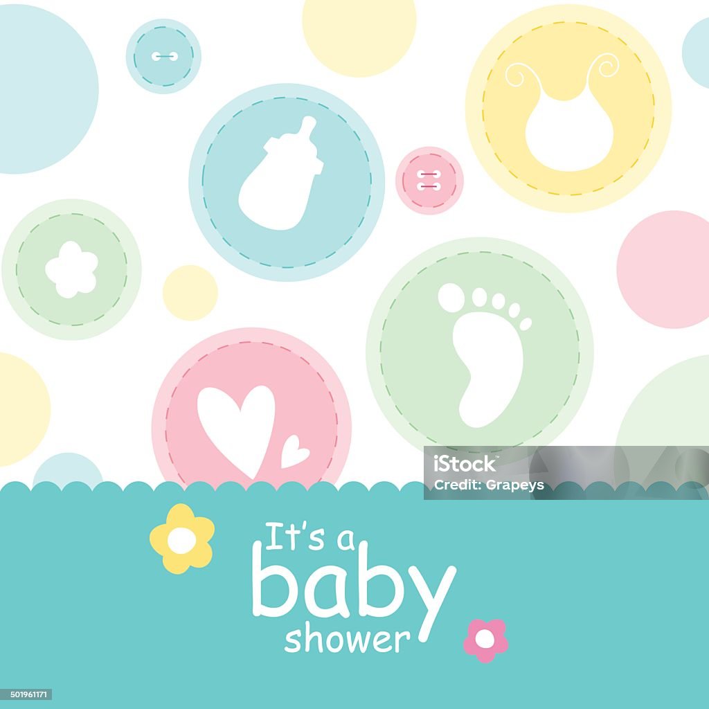 Douche de bébé fond - clipart vectoriel de Album de coupures libre de droits