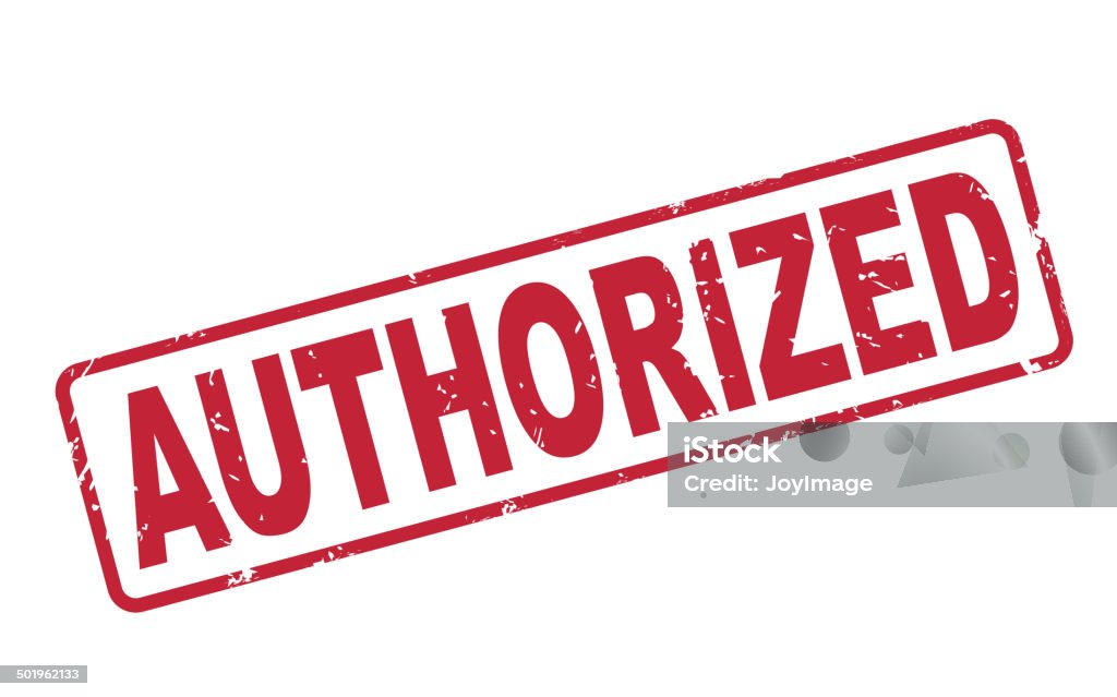 Authorsized Stamp Authorized With Red Text On White Stock Illustration - Download ...