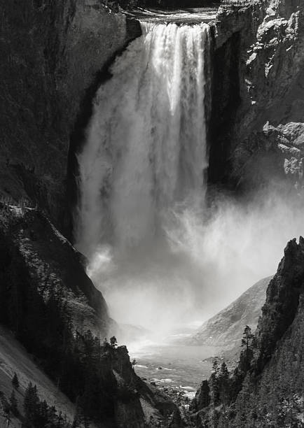 istock B&W pool at the bottom of the fall 501962823