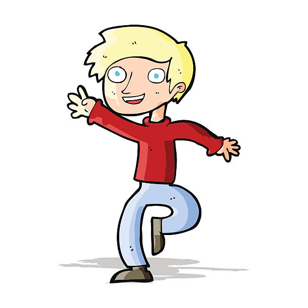 Cartoon Excited Boy Dancing Stock Illustration - Download Image Now -  Adult, Bizarre, Boys - iStock