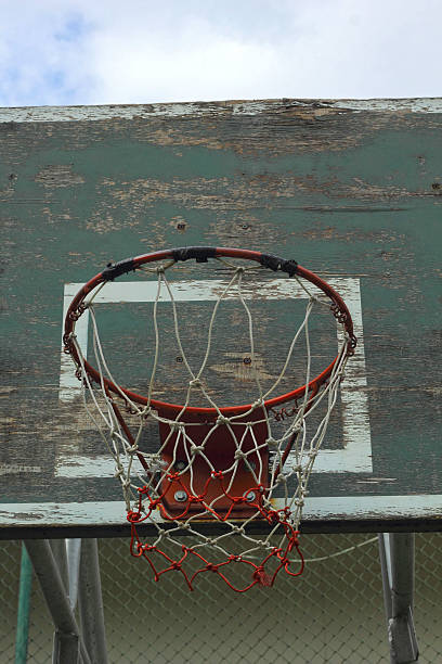 istock Basketball hoop against the warm summer 501964127