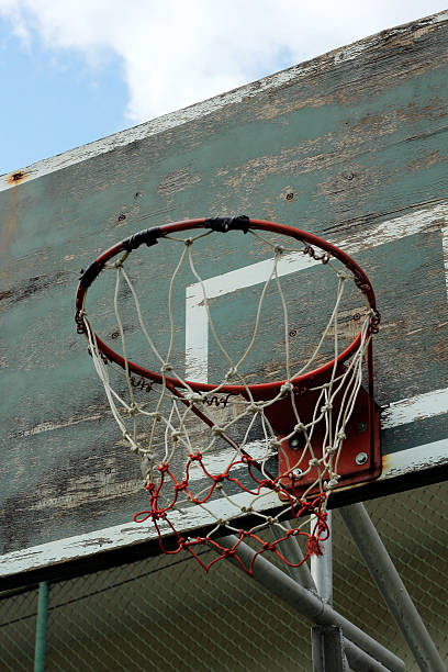 istock Basketball hoop against the warm summer 501964129
