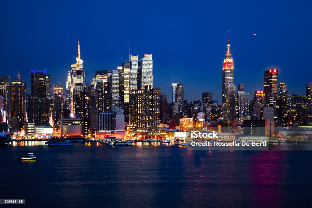 New York City Skyline, Times Square New York City skyline. Architecture Stock Photo