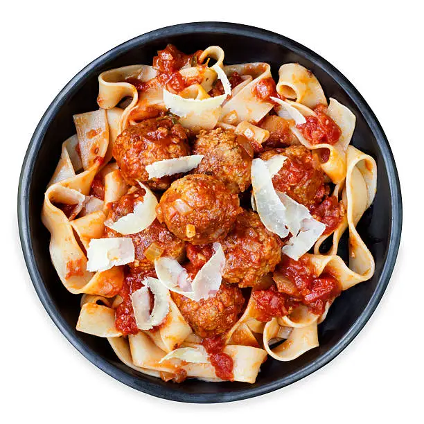 Photo of Chicken Meatballs with Pappardelle Ribbon Pasta