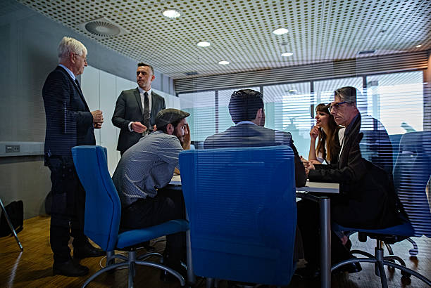 istock Business people having meeting in conference room 501970622