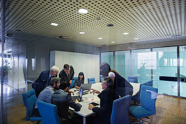 istock Business people having meeting in conference room 501970656