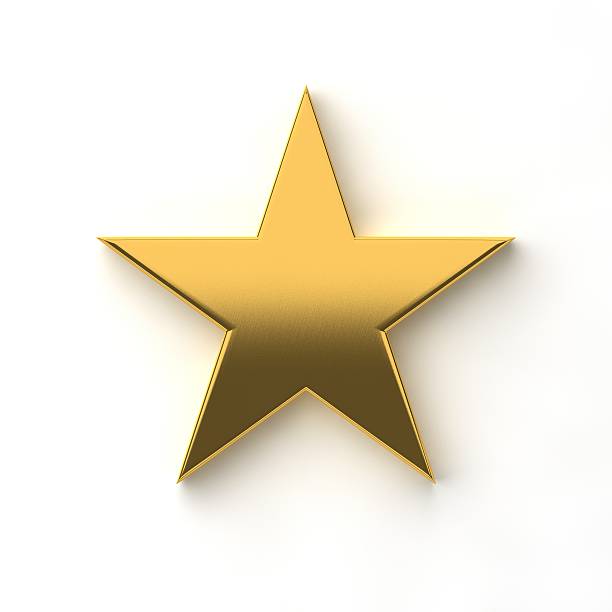 Gold Star stock photo