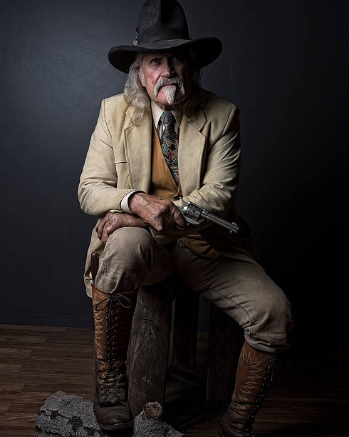 istock Wild West Cowboy In Ten Gallon Hat Portrait 501971994