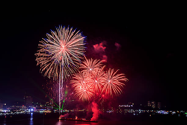 istock Fireworks celebration in the city 501972962