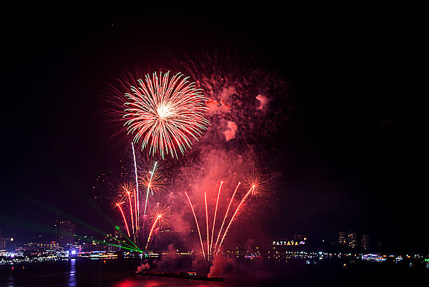 istock Fireworks celebration in the city 501973022