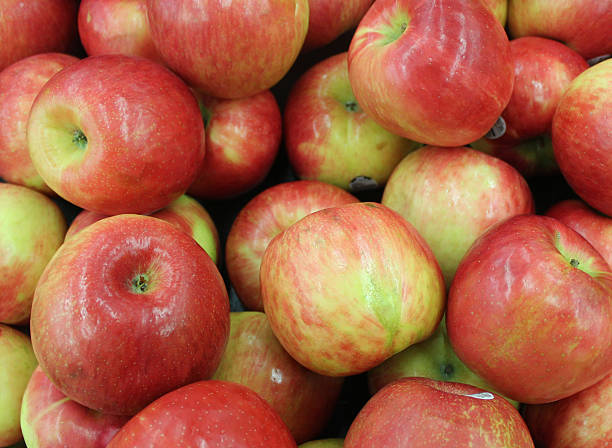 istock Fuji Apples on a supermarket display 501973318