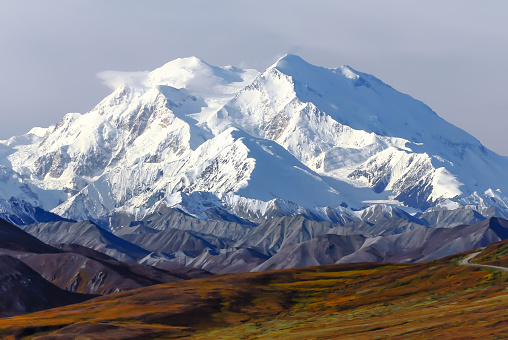 Majestic Denali with small cloud at the top