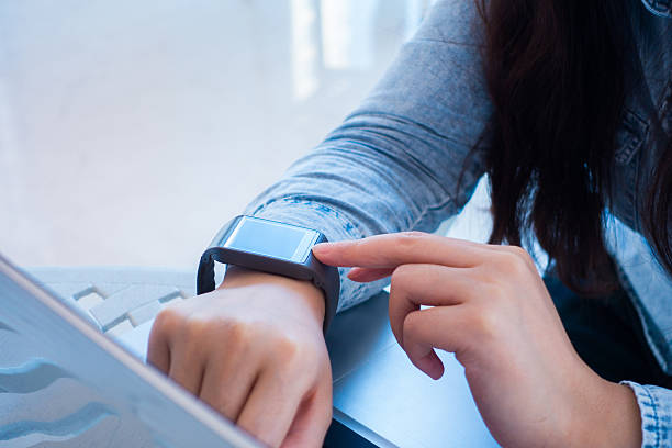 istock Female wearing smartwatch 501975470