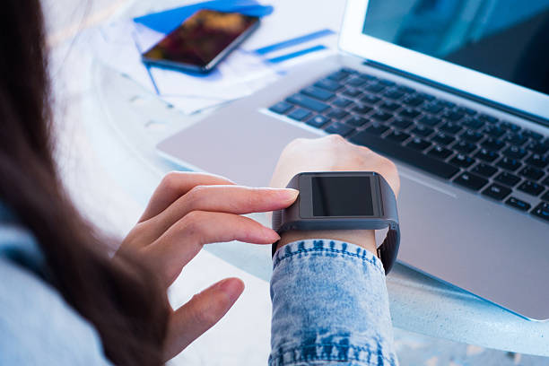 istock Woman wearing a smartwatch 501976054