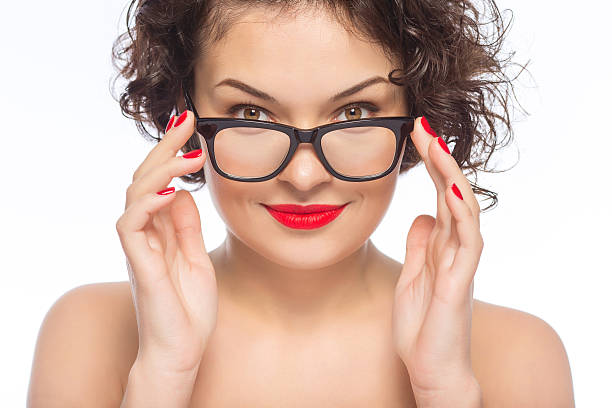 istock Young attractive woman posing with glasses 501977164
