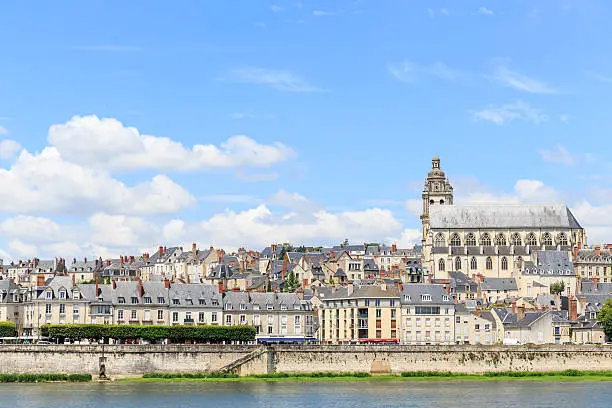 Old town of Blois in the Loire Valley, France.