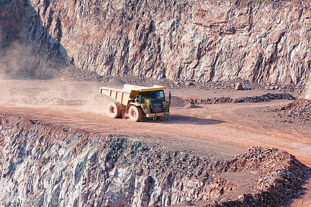 istock dumper truck on road in surface mine quarry 501997465