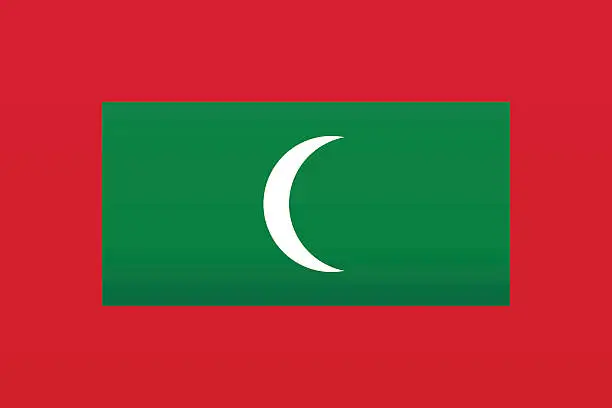 Vector illustration of Maldives Flag